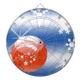 Weihnachtsball Schneeflocken Dartscheibe (vorne)