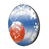 Weihnachtsball Schneeflocken Dartscheibe (Vorderseite rechts)