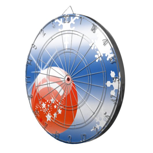 Weihnachtsball Schneeflocken Dartscheibe (Vorderseite rechts)