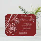 Weihnachtsball Schneeflocken, Firmenweihnachtsfest Einladung (Stehend Vorderseite)