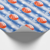 Weihnachtsball Schneeflocken Geschenkpapier (Ecke)