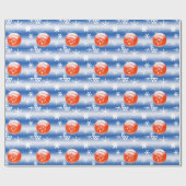 Weihnachtsball Schneeflocken Geschenkpapier (Flach)