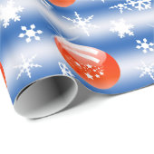 Weihnachtsball Schneeflocken Geschenkpapier (Rolleneckpunkt)