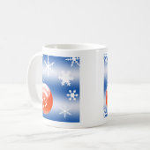 Weihnachtsball Schneeflocken Kaffeetasse (Vorderseite Links)