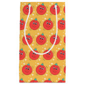 Weihnachtsball-Smiley-Retro-Cartozeichner Kleine Geschenktüte (Vorderseite)