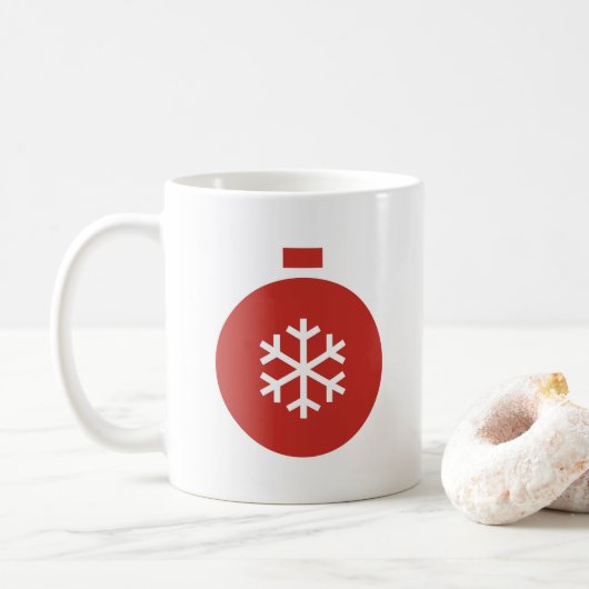 Weihnachtsball-Tasse Kaffeetasse (Mit Donut)