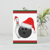Weihnachtsball und Button Einladung (Stehend Vorderseite)