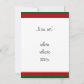 Weihnachtsball und Button Einladung (Rückseite)