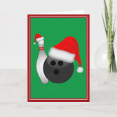 Weihnachtsball und Button Feiertagskarte (Vorderseite)