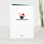 Weihnachtsball und Button Feiertagskarte (Rückseite)