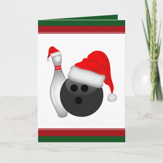 Weihnachtsball und Button Feiertagskarte (Vorderseite)