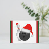 Weihnachtsball und Button Feiertagspostkarte (Stehend Vorderseite)