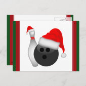 Weihnachtsball und Button Feiertagspostkarte (Vorne/Hinten)