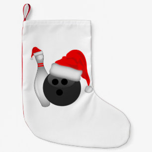 Weihnachtsball und Button Kleiner Weihnachtsstrumpf