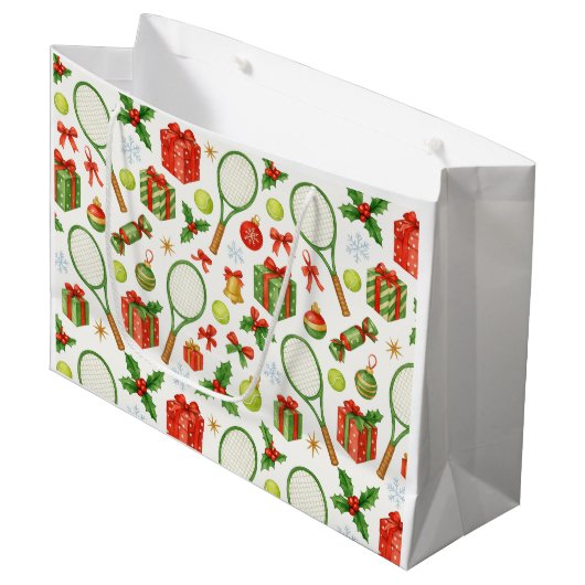 Weihnachtsball und Schlägergeschenke für das Party Große Geschenktüte (Vorderseite Schrägansicht)