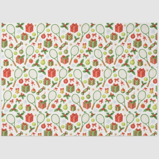 Weihnachtsball und Schlägergeschenke für das Party Seidenpapier (Vorderseite)