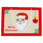 Weihnachtsball und Weihnachtsmann Große Geschenktüte (Rückseite)