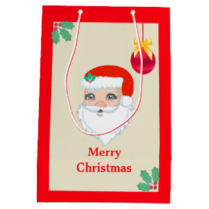 Weihnachtsball und Weihnachtsmann Mittlere Geschenktüte