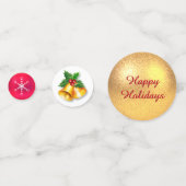 Weihnachtsball, Vogel und niedliche Elf Konfetti (Vorderseiten)