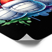 Weihnachtsball-Volleyball-Spieler Poster (Ecke)