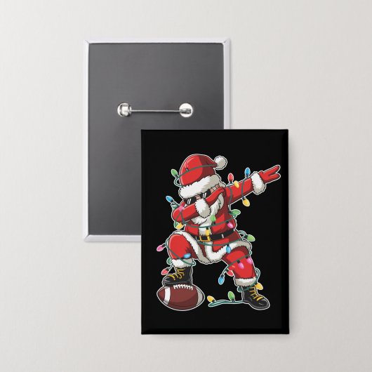 Weihnachtsball Weihnachtsball-Fußballspieler Xmas  Button (Vorderseite/Rückseite)