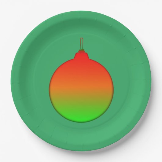 Weihnachtsball-Zierpapier-Platte Pappteller (Vorderseite)