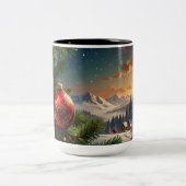 Weihnachtsball Zweifarbige Tasse (Mittel)