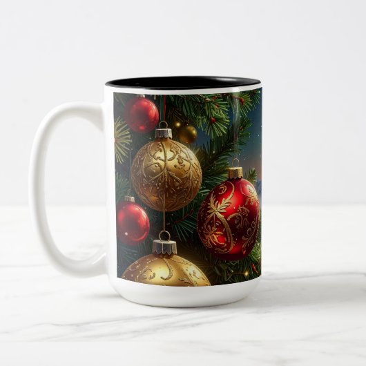 Weihnachtsball Zweifarbige Tasse (Links)