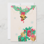 Weihnachtsbällchen Babydusche Einladung (Rückseite)