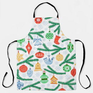 Weihnachtsbällchen, Dekorationen nahtlos Schürze