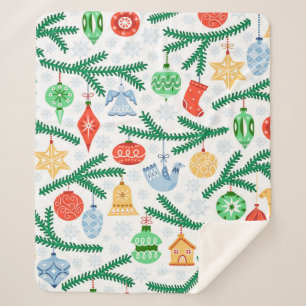 Weihnachtsbällchen, Dekorationen nahtlos Sherpadecke