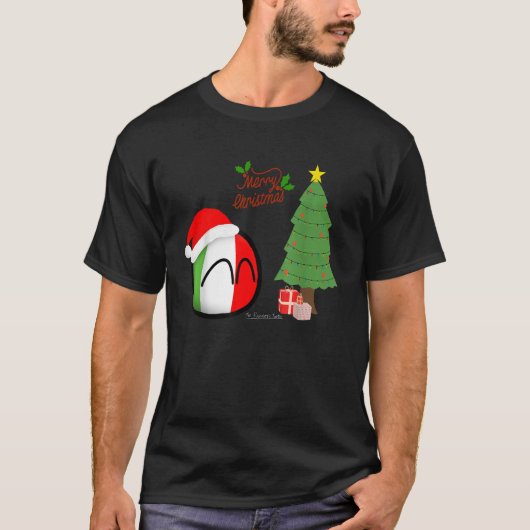 Weihnachtsbällchen Italien T-Shirt (Vorderseite)