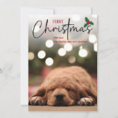 Weihnachtsbällchen mit Foto-Overlay Feiertagskarte (Vorderseite)