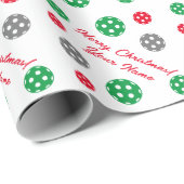 Weihnachtsbällchen personalisiert Urlaub Geschenkpapier (Rolleneckpunkt)