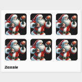 Weihnachtsbällchen Quadratischer Aufkleber (Blatt)