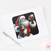 Weihnachtsbällchen Quadratischer Aufkleber (Umschlag)