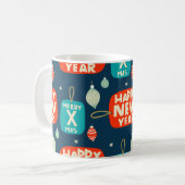 Weihnachtsbällchen und -schmuck Vintages Muster zu Kaffeetasse (Vorderseite Links)