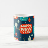 Weihnachtsbällchen und -schmuck Vintages Muster zu Kaffeetasse (Mittel)