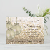 Weihnachtsbällchen Weihnachtsfeier Einladung (Stehend Vorderseite)