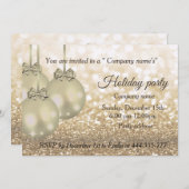 Weihnachtsbällchen Weihnachtsfeier Einladung (Vorne/Hinten)