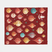 Weihnachtsballdekorationen Fleecedecke (Vorderseite (Horizontal))