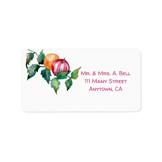 Weihnachtsbälle Adressaufkleber (Vorne)