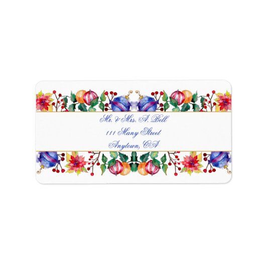 Weihnachtsbälle Adressaufkleber (Vorne)