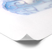 Weihnachtsbälle auf Schnee zum Feiern Poster (Ecke)