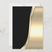 Weihnachtsbälle aus Creme, Party aus Gold Einladung (Rückseite)