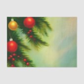 Weihnachtsbälle aus dem 19. Jahrhundert an Kiefern Seidenpapier (Vorderseite)