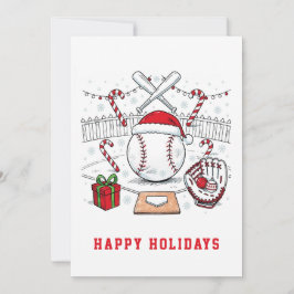Weihnachtsbälle Baseball Weihnachtskarten Feiertagskarte