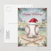Weihnachtsbälle Baseball-Weihnachtskarten Feiertagspostkarte (Vorne/Hinten)