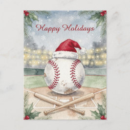 Weihnachtsbälle Baseball-Weihnachtskarten Feiertagspostkarte