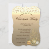 Weihnachtsbälle, Baum Firmenweihnachtsfest Party Einladung (Vorderseite)